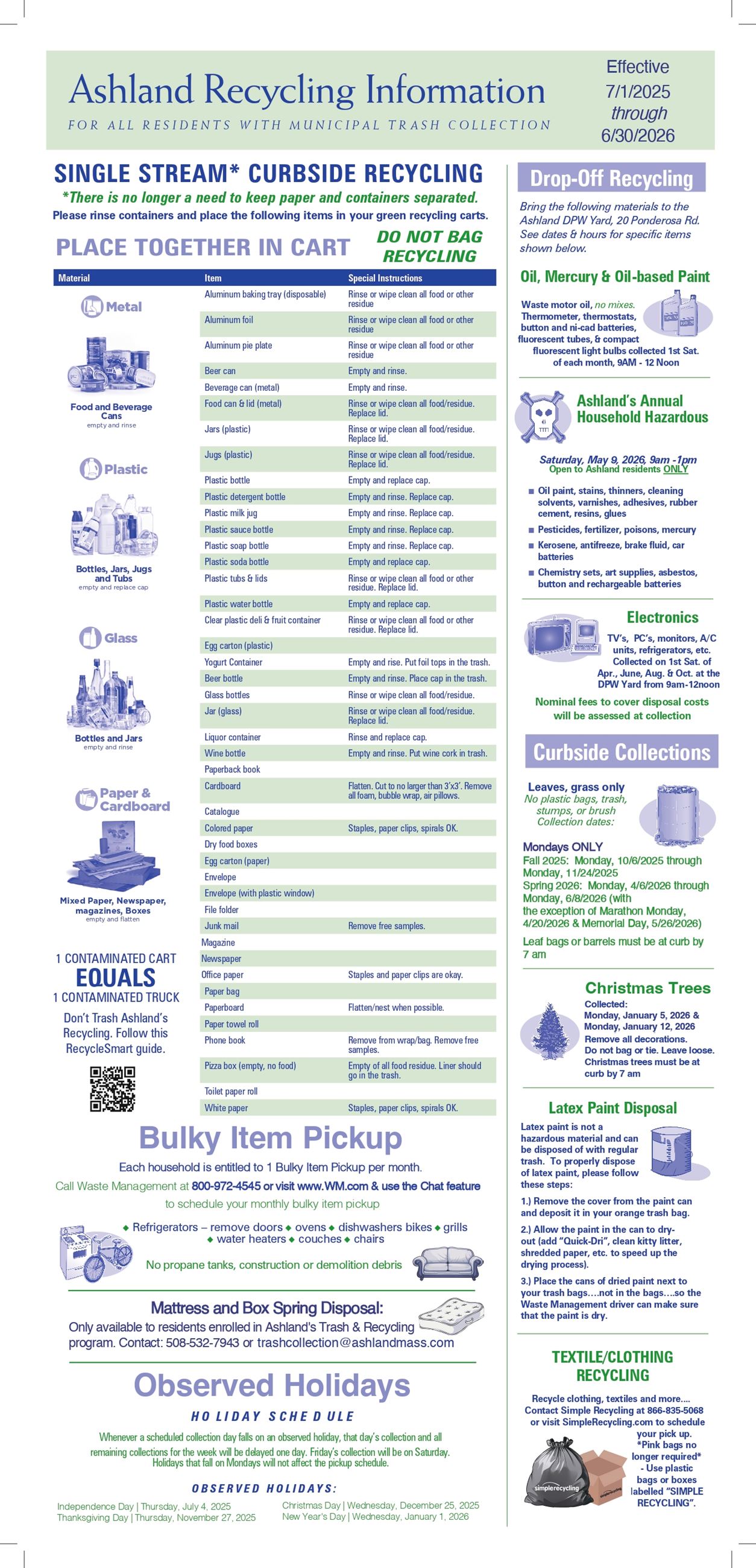 _Town of Ashland FY26-Trash-Recycling Chart Back